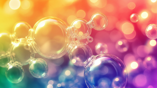 Papier peint bulles colorées Un festin visuel de bulles étincelantes