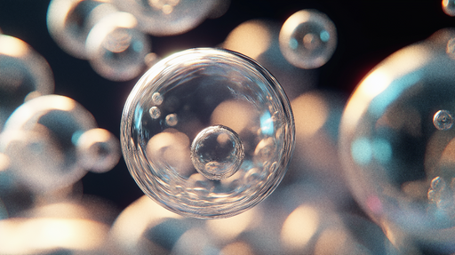 Papier peint bulles d'air Transparent et Lumineux
