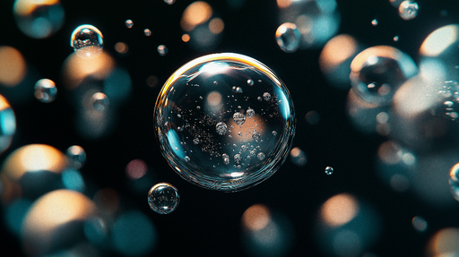 Papier peint bulles d'eau Atmosphère aquatique lumineuse