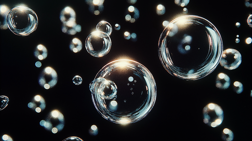 Papier peint bulles d'eau Motif éclatant et moderne
