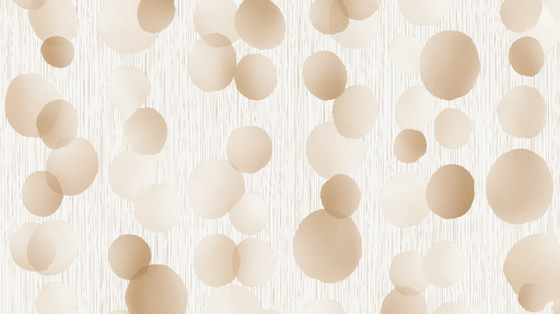 Papier peint bulles décoratives Motif de cercles délicats aux nuances beige et crème