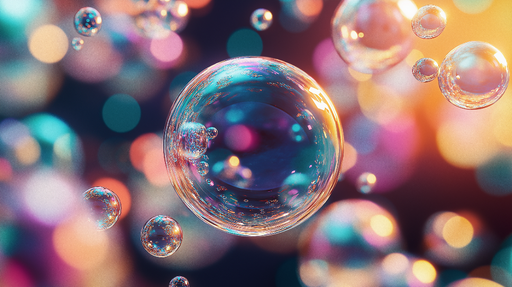 Papier peint bulles Éclats lumineux et couleur vibrante