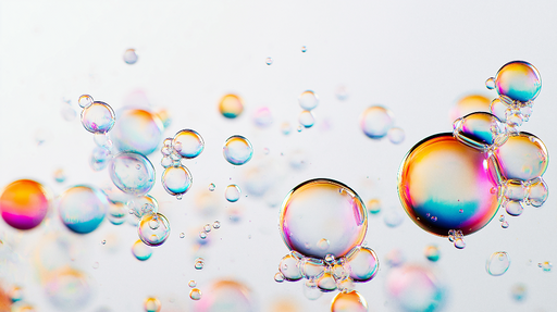 Papier peint bulles Effet coloré et dynamique