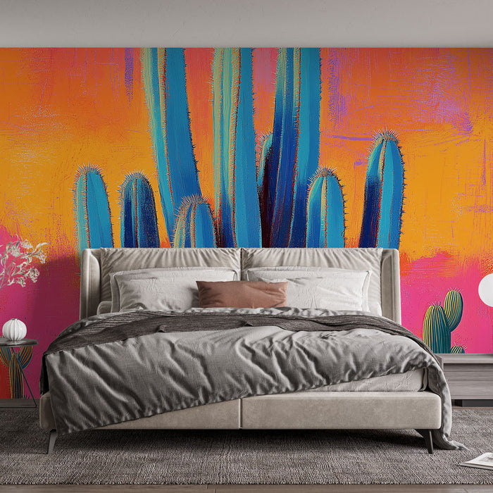 Papier peint cactus | Couleurs vibrantes et motifs audacieux