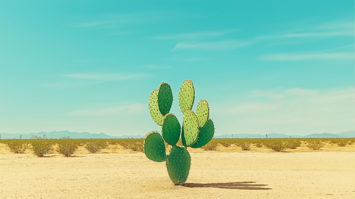 Papier peint cactus Décor désertique lumineux