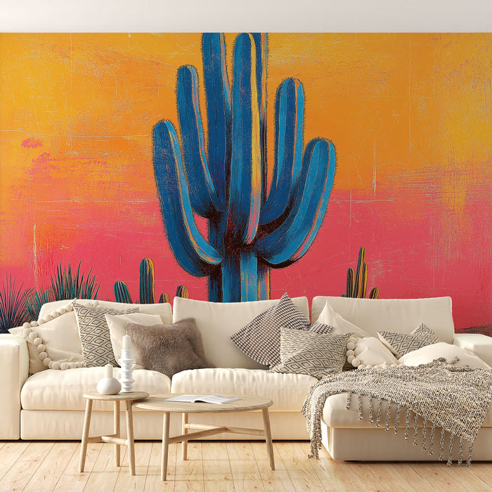 Papier peint cactus | Design coloré et flamboyant