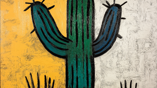 Papier peint cactus Design coloré et moderne