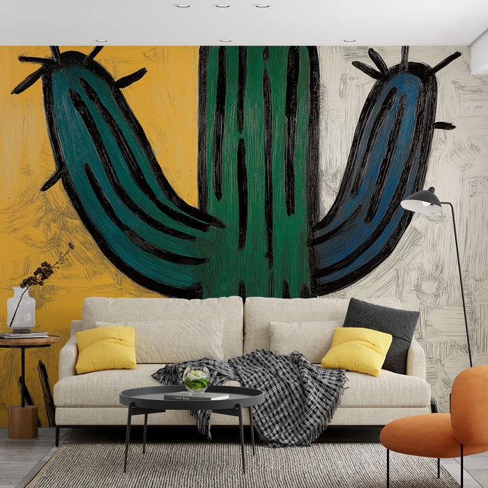 Papier peint cactus | Design coloré et moderne