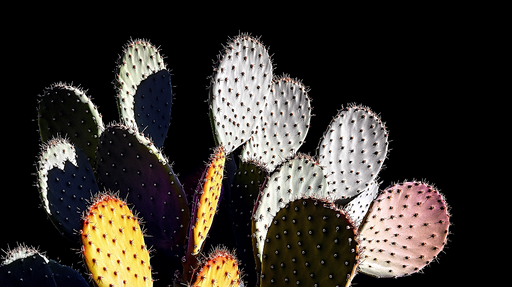 Papier peint cactus Design contemporain avec cactées colorées