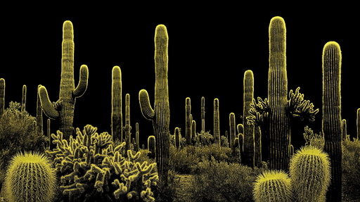 Papier peint cactus Design lumineux et moderne