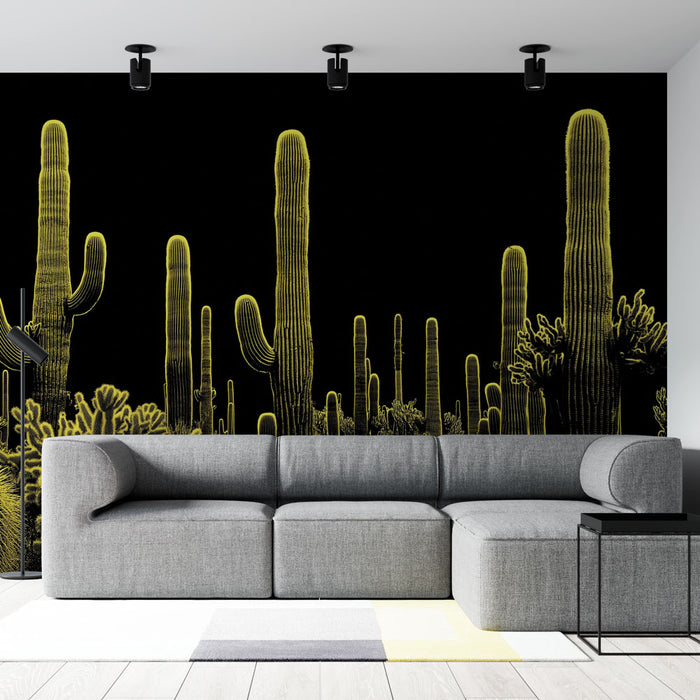 Papier peint cactus | Design lumineux et moderne