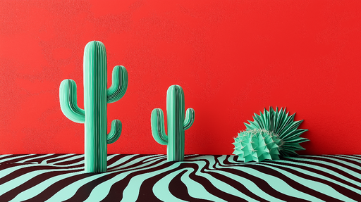 Papier peint cactus Design moderne et coloré