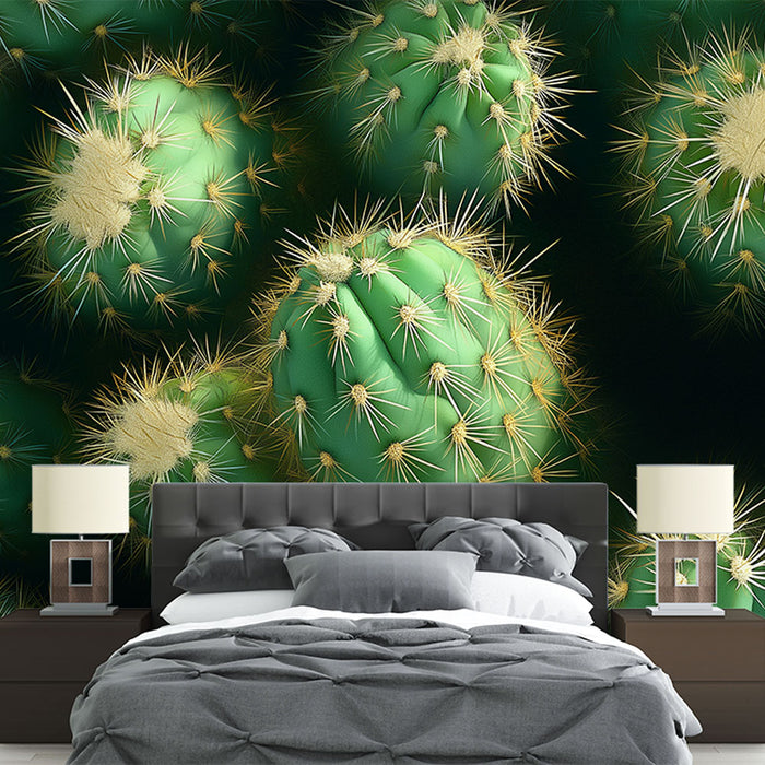 Papier peint cactus | Design tropical en relief