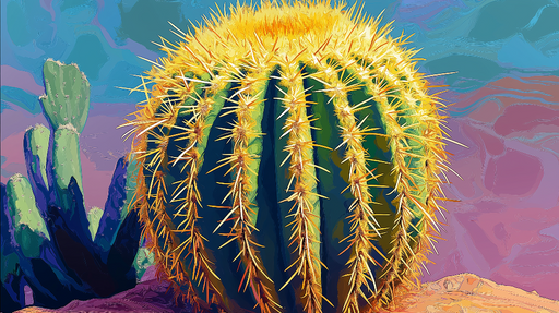 Papier peint cactus Éclat coloré des cactées modernes