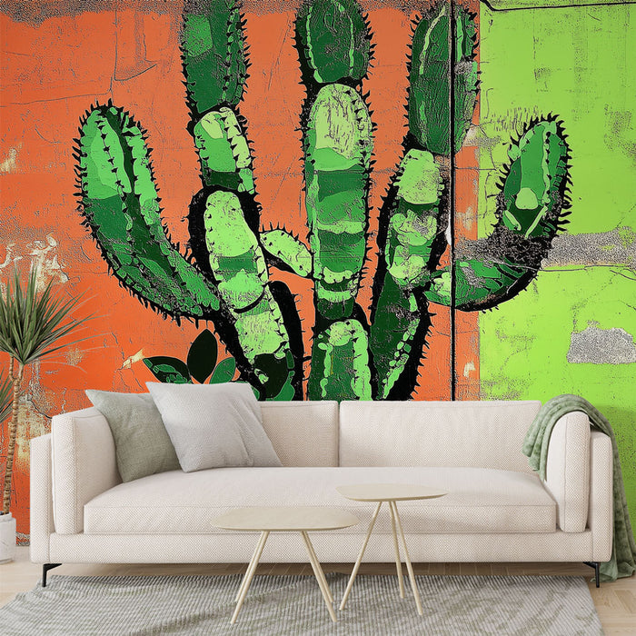 Papier peint cactus | Graphique et Coloré