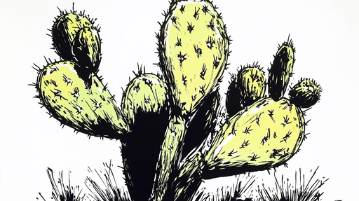 Papier peint cactus Illustrations de cactus stylisées