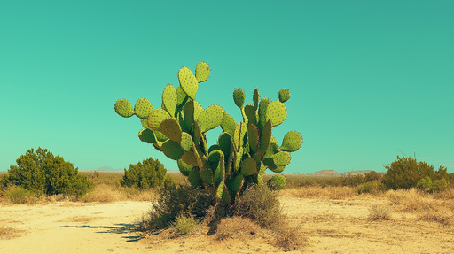 Papier peint cactus Motif vibrant de cactus dans un décor désertique