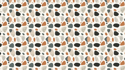 Papier peint cailloux modernes Motifs de formes organiques avec des teintes naturelles