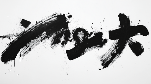 Papier peint calligraphie japonaise Art moderne