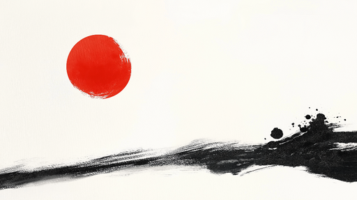 Papier peint calligraphie japonaise Comme un lever de soleil