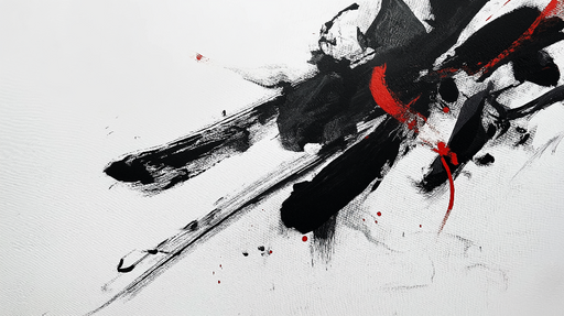 Papier peint calligraphie japonaise Entre rouge et noir