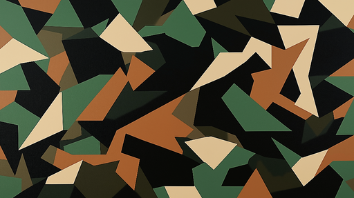 Papier peint camouflage geométrique Style militaire