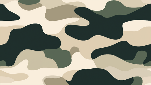 Papier peint camouflage militaire Formes verte kaki et beige