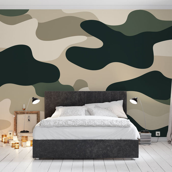 Tapis De Sol Camouflage Militaire En Velours - Antidérapant, Facile à Nettoyer - Pour Chambre Ou Salon - 5