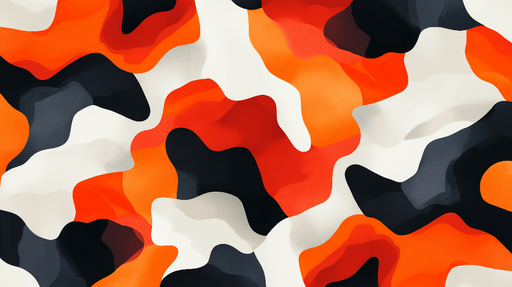 Papier peint camouflage Orange et nuances sombres