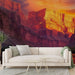 Papier peint canyon avec formations rocheuses au coucher du soleil pour salon moderne