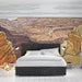 Papier peint paysage de canyon aux couleurs chaudes et douces pour chambre moderne