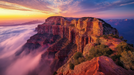 Papier peint paysage canyon spectaculaire au coucher du soleil pour décoration murale salon moderne