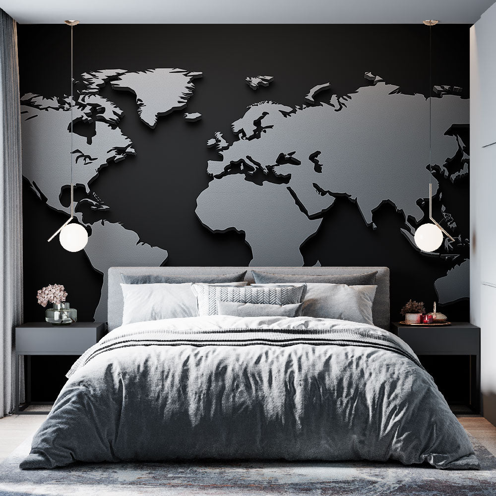Papier peint graphique 3D gris - 53 cm x 10.05 m - Erismann Papier peint graphique 3D gris - 53 cm x 10.05 m - Erismann