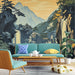Papier peint paysage montagneux avec cascades majestueuses pour salon moderne