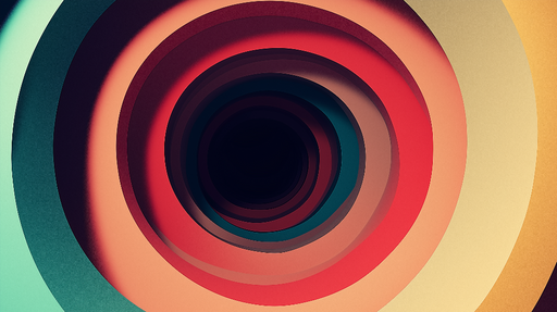 Papier peint cercle coloré Motif géométrique en dégradé de couleurs vives