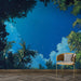 Papier peint ciel étoilé avec vue en contre-plongée de la canopée pour décoration murale de salon moderne
