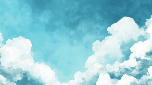 Papier peint ciel Mix entre ciel bleu et nuage style peinture