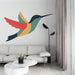 Papier peint colibri aux couleurs vives pour salon moderne et élégant