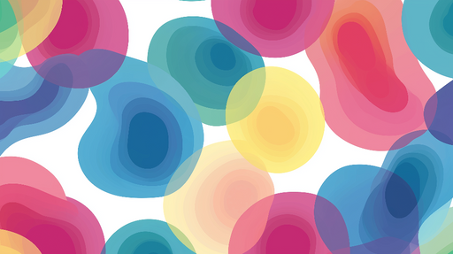 Papier peint coloré Motif abstrait aux formes translucides