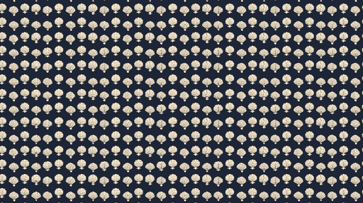 Papier peint coquillage Motif régulier de coquillages sur fond bleu marine