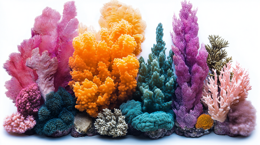 Papier peint corail coloré Un monde sous-marin vibrant avec des coraux multicolores