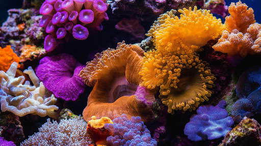 Papier peint corail Couleurs vibrantes d'un récif corallien sous-marin