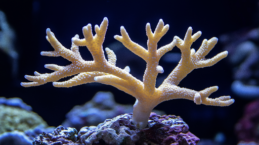 Papier peint corail décoratif Élégant corail synthétique jaune pour aquariums