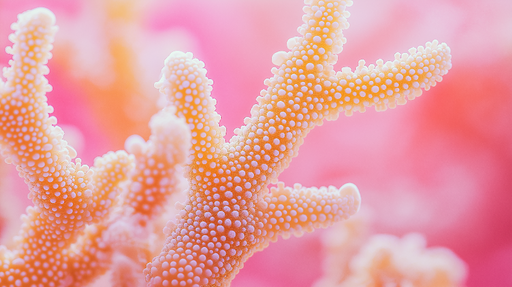 Papier peint corail Détails colorés de corail sur fond flou