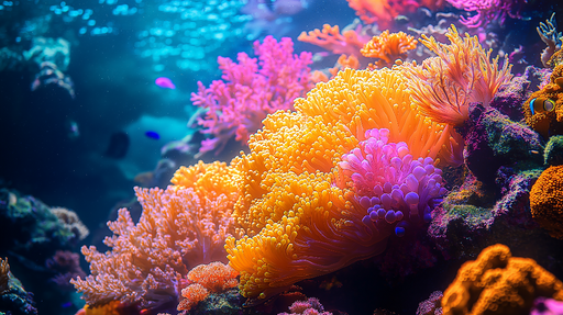 Papier peint corail Éblouissant monde sous-marin aux couleurs vibrantes