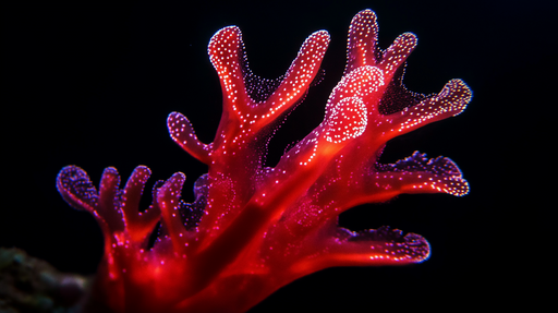 Papier peint corail Élégant motif de corail rouge lumineux