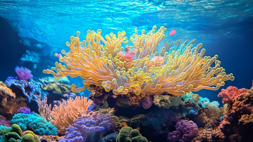 Papier peint corail Illustrations vibrantes de coraux sous-marins