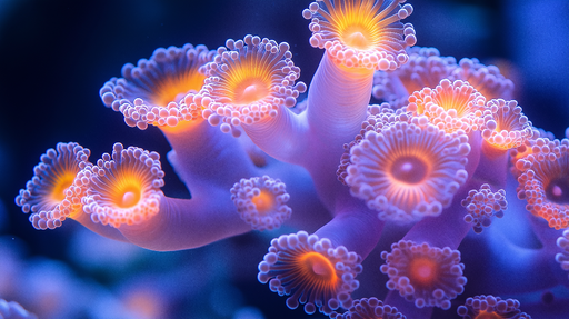Papier peint corail lumineux Éblouissant motif de coraux lumineux pour une ambiance marine