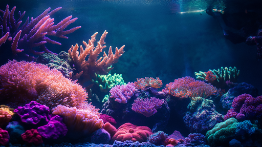 Papier peint corail Monde sous-marin intense aux couleurs éclatantes