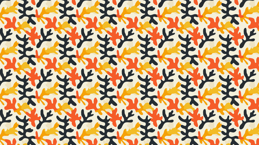 Papier peint corail Motif abstrait de coraux colorés et dynamiques